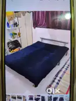 Sofa cum bed with mattress 60X78 inch, Study table with chair