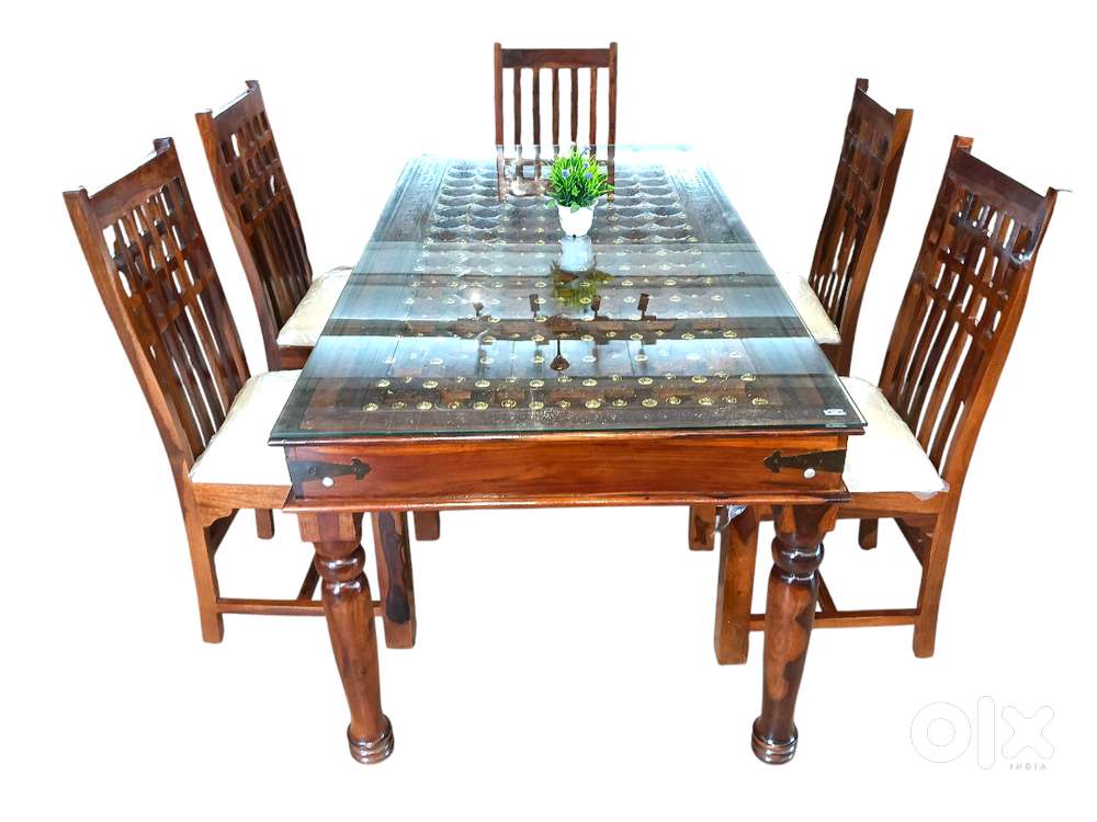 Sheesham Wood Carved Dinning Set In Cheap Price