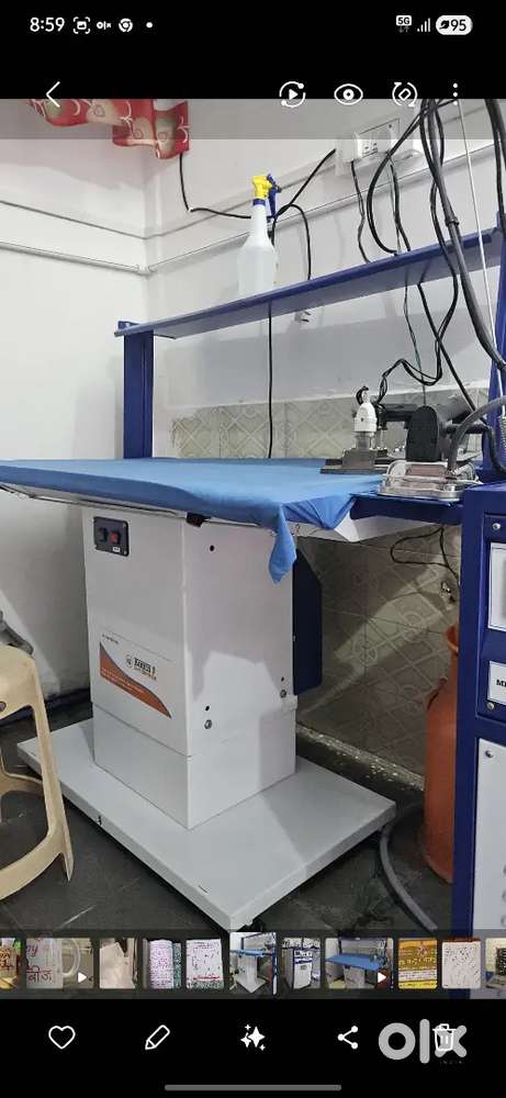 Steam press machine laundry