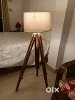 Tripod lamp , gas burner ,laundry basket, iron  , portable blender