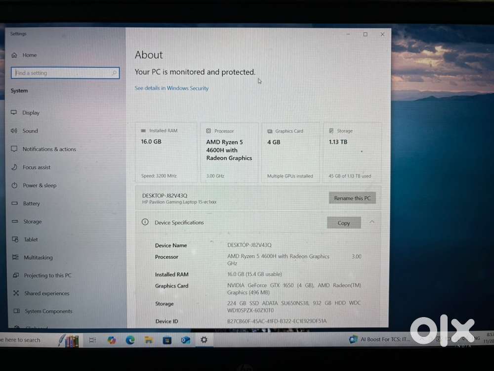 Hp pavellion gaming 15 inch