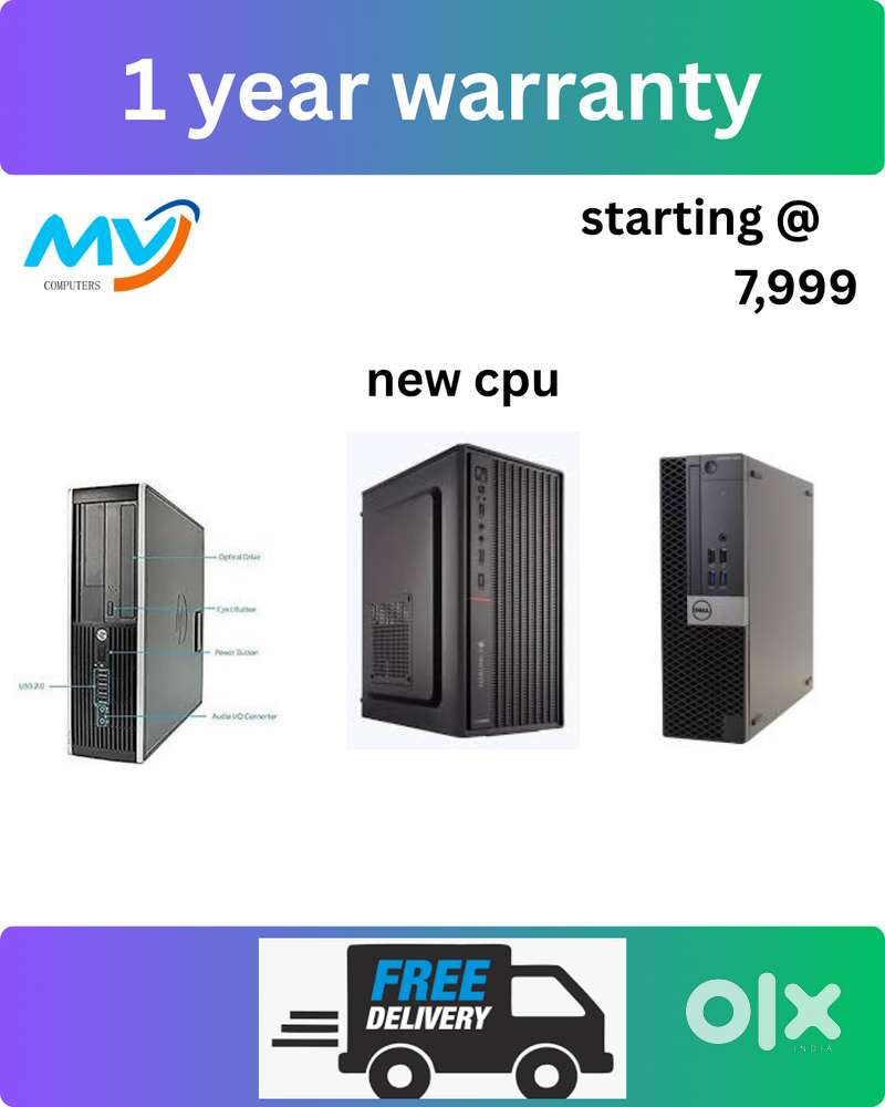 Ram - 8GB DDR3  Hard Disk - 500GB  All Basic Software Loade