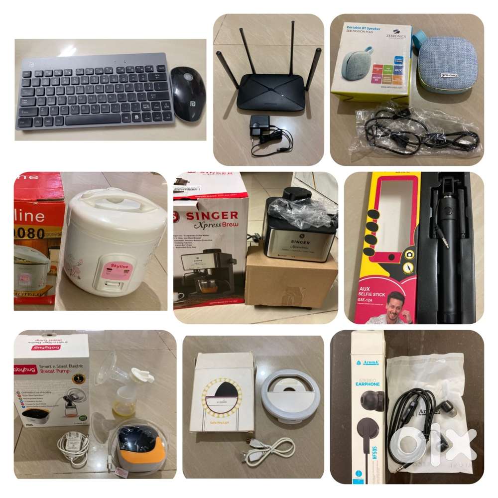 Electronics Items: Keyboard Mouse,Router,Rice Cooker,Earphones & more