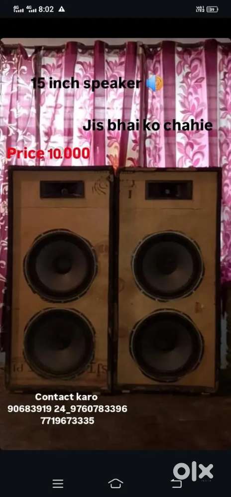 15 inci speakar full DJ coloum