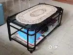 ટીપોય Tipoy (ગ્લાસ ટોપ અને મેટલ ફ્રેમ સાથે)
