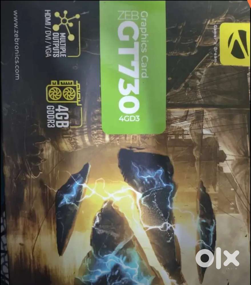 Zebronics GT 730 4GB DDR3 Graphics Card  HDMI + DVI + VGA