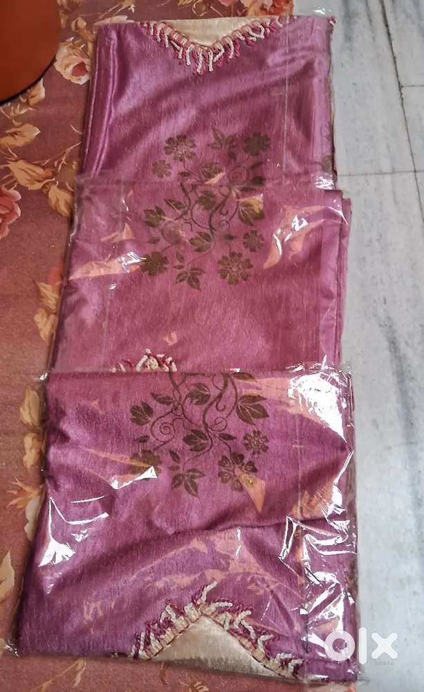 Printed Curtain Dark Pink 7 ft long