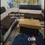 Lshape sofa set, tea table,diwan ,study table and dressing table 4sale