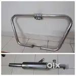 Royal Enfield bullet /classic 350 engine guard/ crash guard & SILENSOR