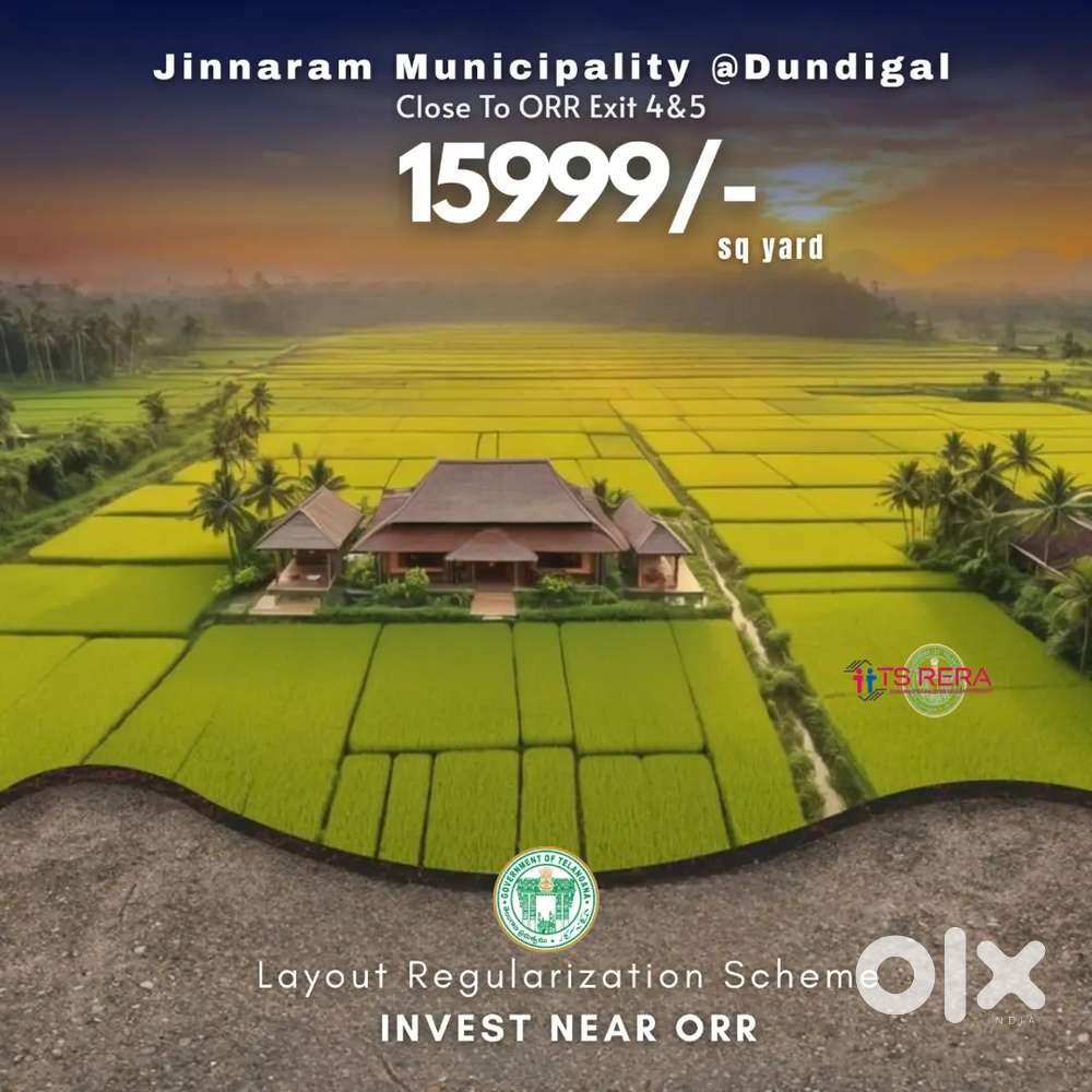 Gated community villa plots @ jinnaram