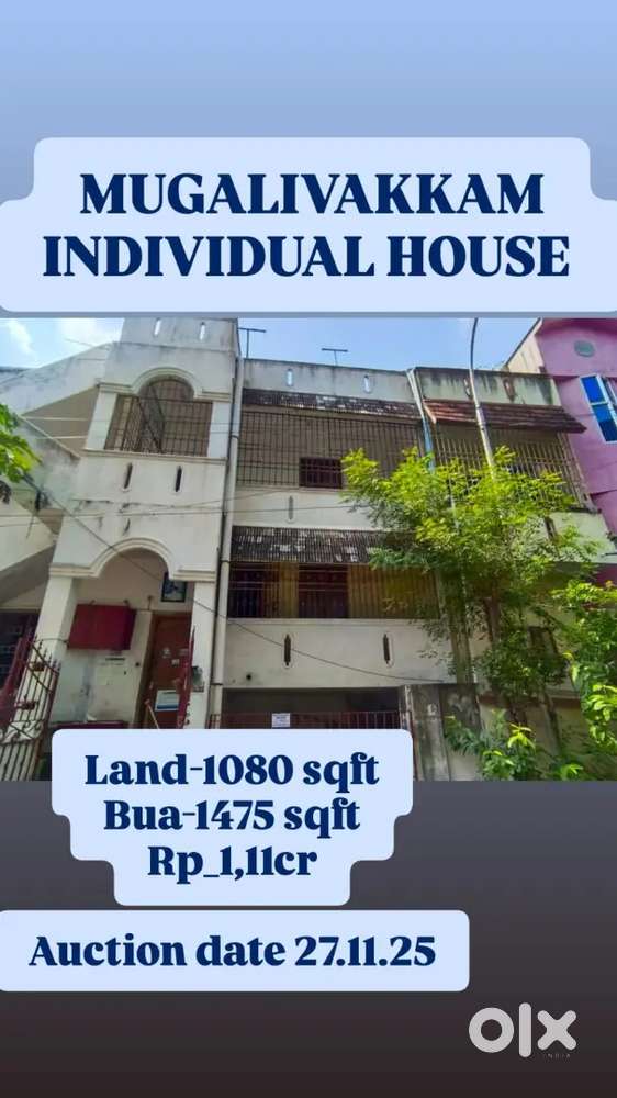 MUGALIVAKKAM INDIVIDUAL HOUSE FOR SALE