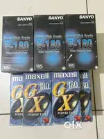 Vintage Sanyo & Maxell VHS Tapes | Unused | High Quality E-180 PAL