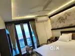 Rooms offer sea views and come with balconies