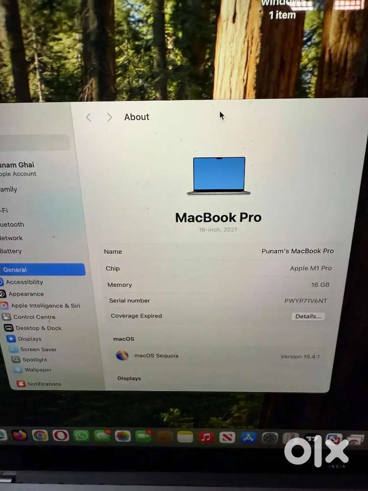 Apple MacBook Pro M1 Pro chip 2021 16
