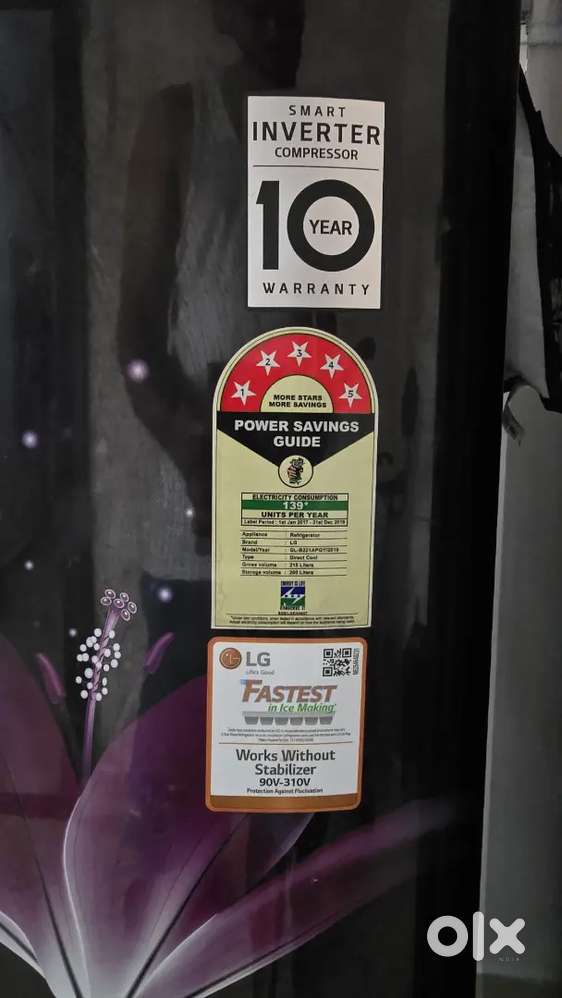 LG 5 star 200L Single Door Refrigerator, Working condition 2019 Model