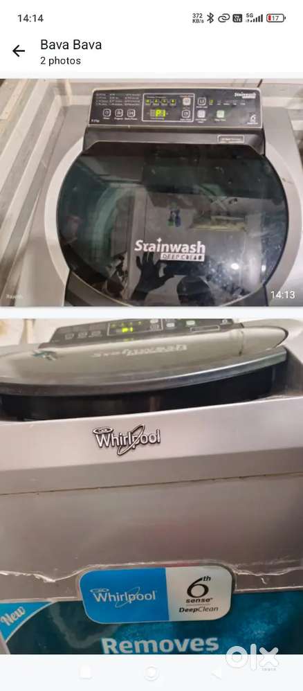 Whirlpool washing machine  2017 model good condition.