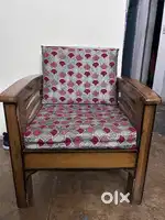 Wooden Sofa set (2+1+1 Seater) with 1 Centre Table