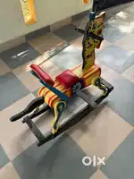 Traditional wood rocking horse