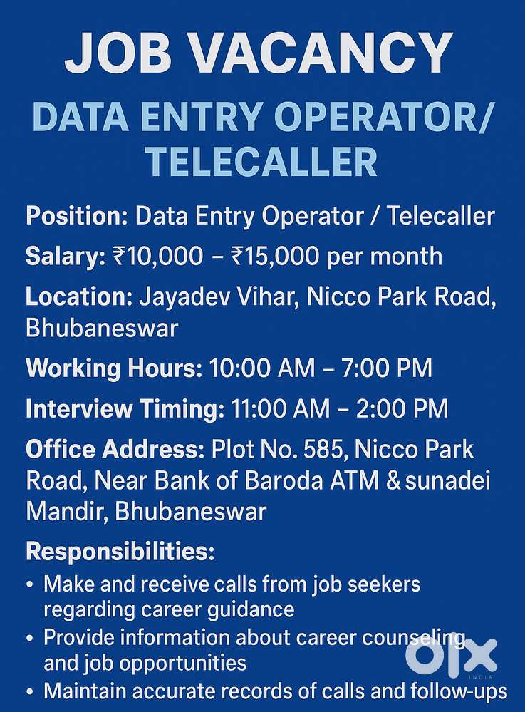 Data Entry Operator / Telecaller