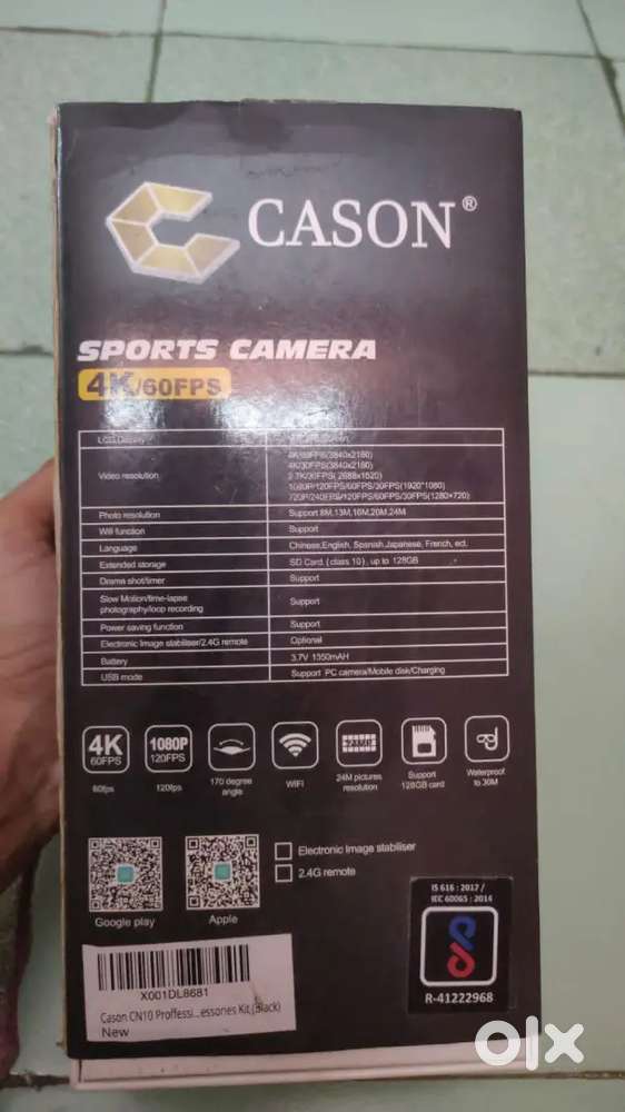 CASON CN10 4K 60fps HD 24MP Action Camera for Vlogging