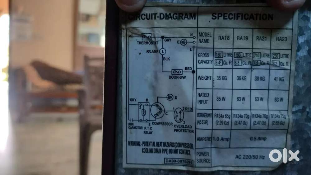 Samsung 180L Model R19