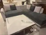 Sofa set with Center marble  table 3*3ft