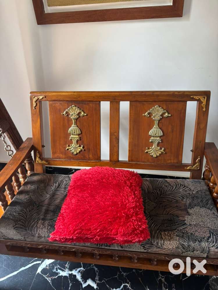 Pure teak wood swing with cushion