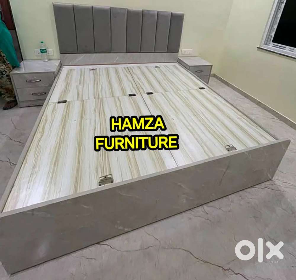 HAMZA FURNITURE NEW DESIGNER PARTICLE BOARD WOOD BED