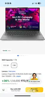 Lenovo yoga slim 6 new condition