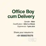 Wanted office buy with two wheeler license for Perfume shop in calicut