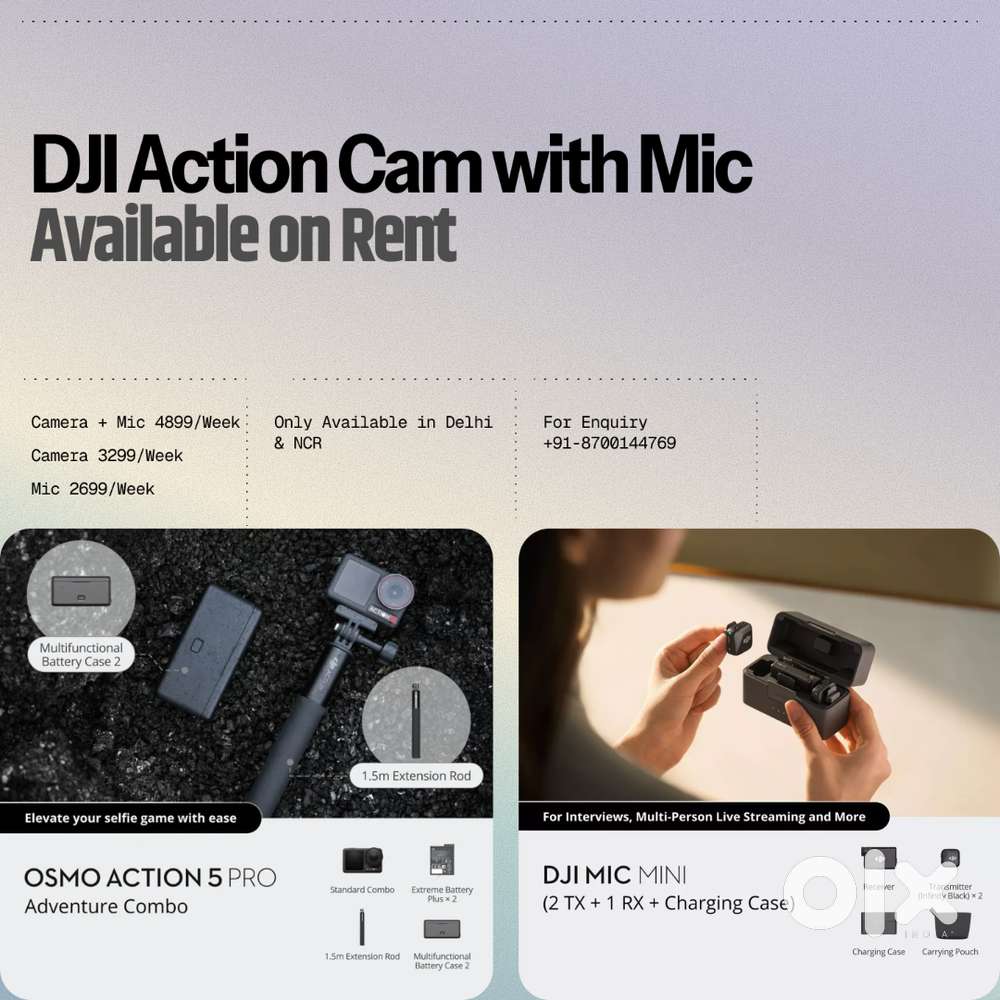 Offering DJI Osmo Action for Rent in Delhi (Affordable & Convenient)