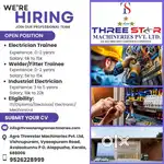 We are locking for Industrial Electrician, Electrician , welder,