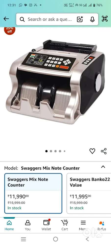 Cash counting mashin