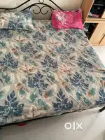Iron bed without matress  used only 6 month and wardrobe used 1 year