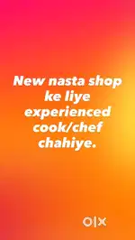 Chef chahiye nasta bnane aata ho
