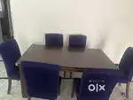 6 seater dining table, dark blue (royal blue) color