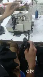 2 machine Overlock folding