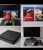 PS4 Slim 500gb+ LG Monitor HD 2 Controllers and Games