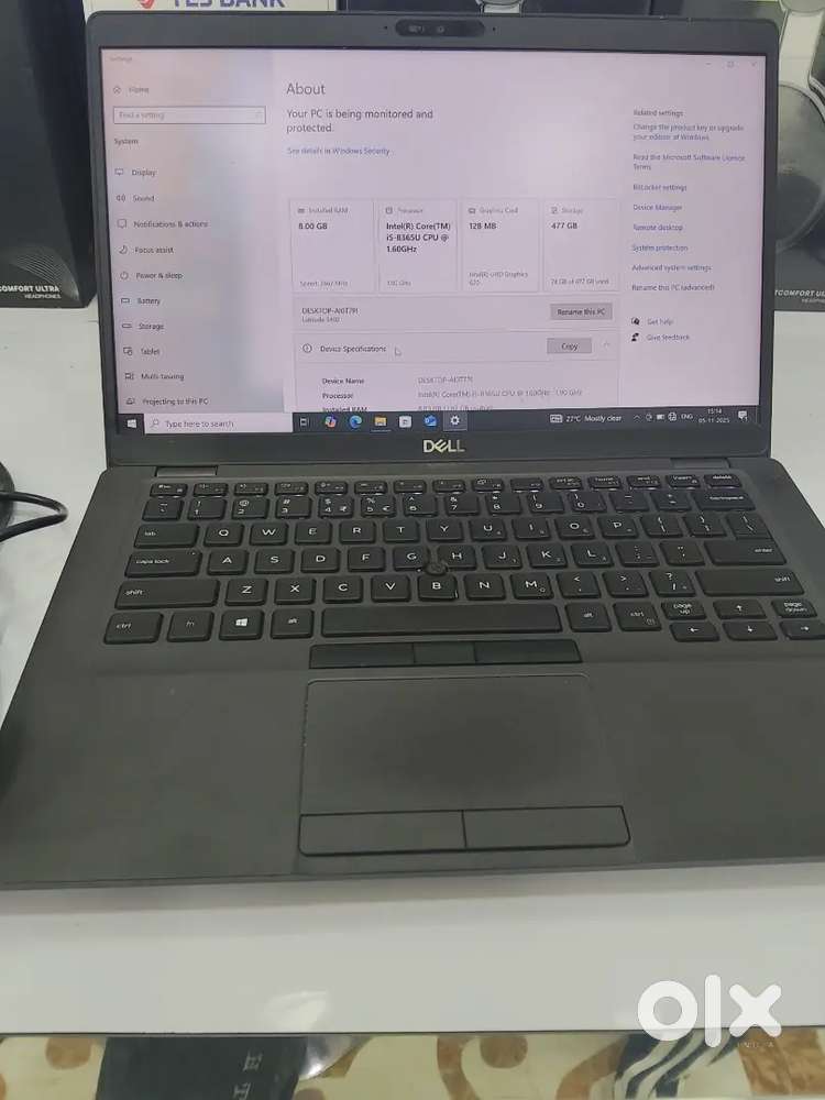 Dell i5 8 generation 8gb ram / 512 gb ssd