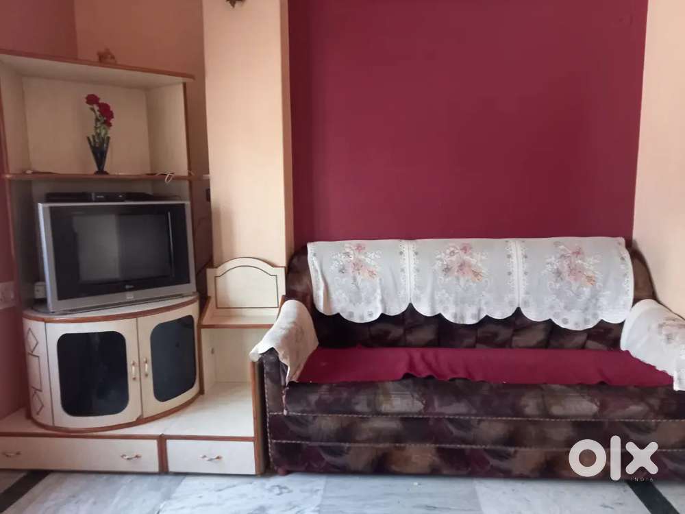 Sofa 3seater with cover   &  Side Table With TV Unit & Tv