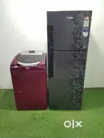 Whirlpool 280ltrs double door refrigerator and Whirlpool 6.5kg toph