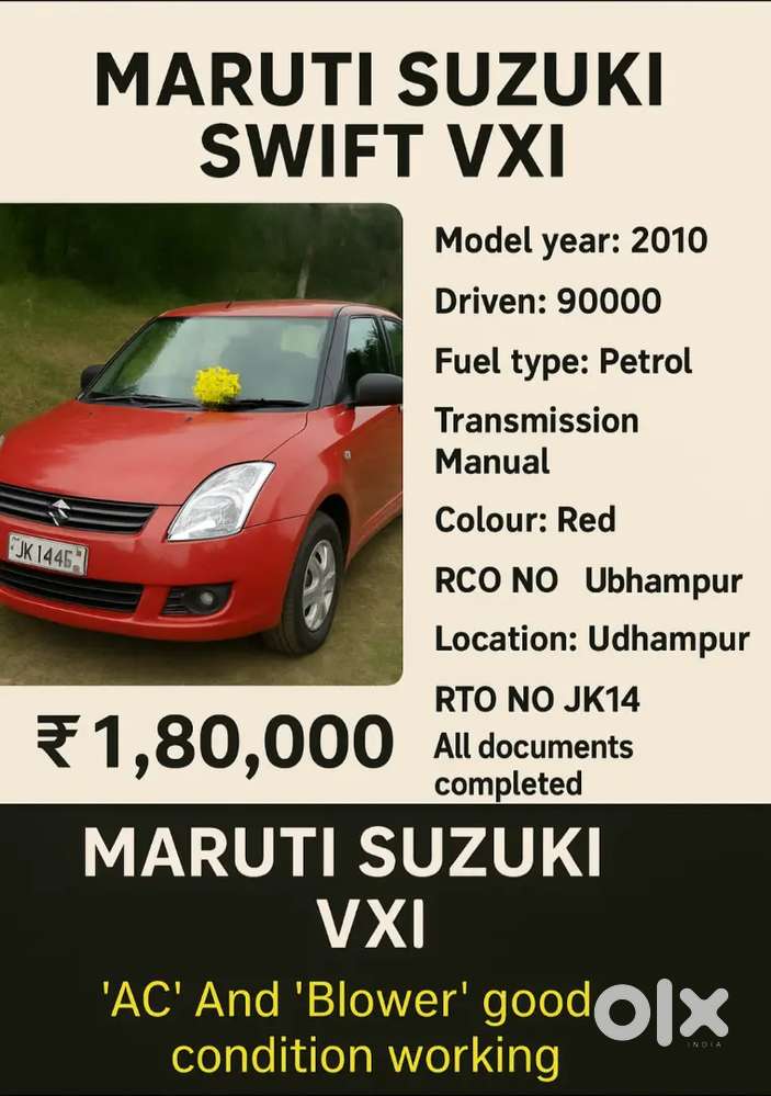 Maruti Suzuki Swift 2010 Petrol 90000 Km Drive