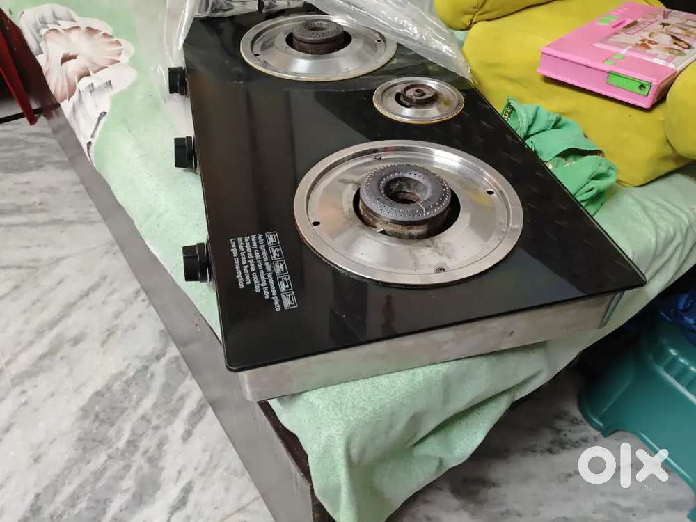 Three burner gas chulha