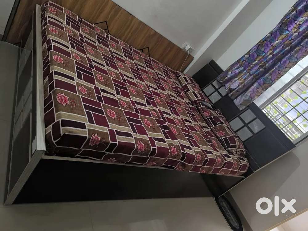 Double Bed with bindel only 1 year complete  bindel 15000 Bed 14000