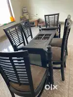 Dining table without glass wuth 6 chair