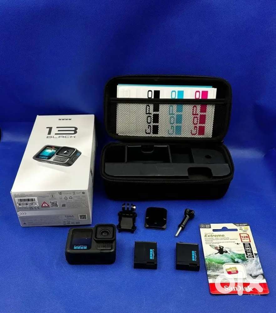 GoPro HERO13 Black 27MP Action Camera Plus Case Extra Battery and card