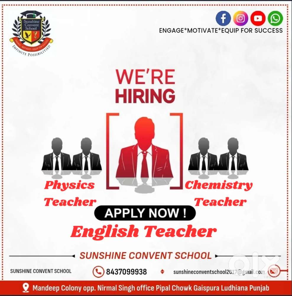 TGT( Physics, Chemistry, Biology and English