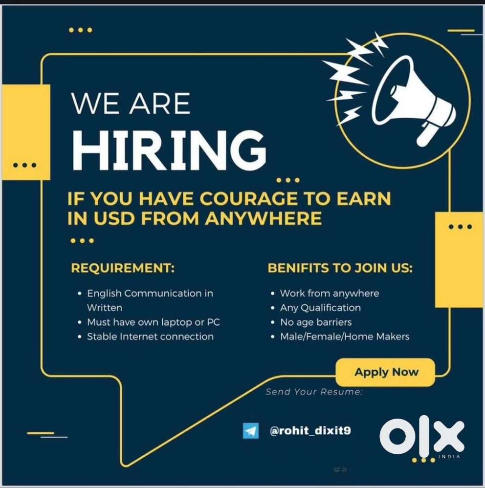 Chat operator/ Content creator (Work from home) Personal laptop must