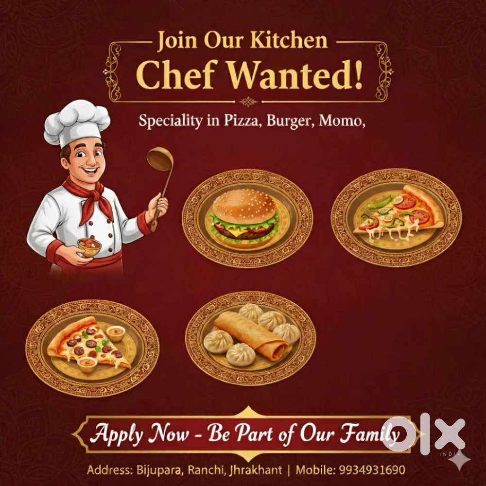 Chef  Required only