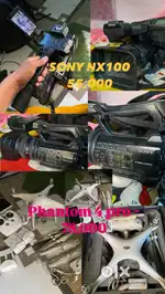 DJI phanto 4 drone और  NX 100 video camera